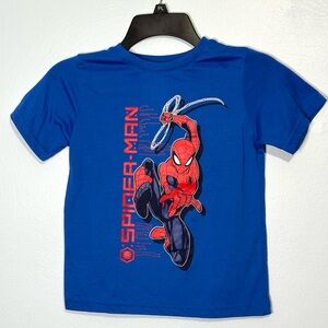 Spider-Man Blue Graphic T-Shirt | Boys Size 7 | EUC